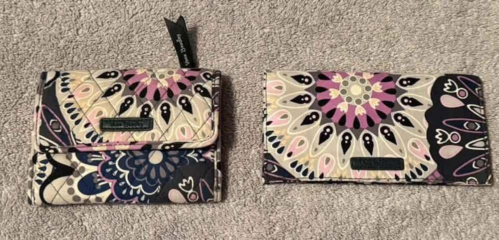 Vera Bradley Quilted Small Wallet & Checkbook Cover Set